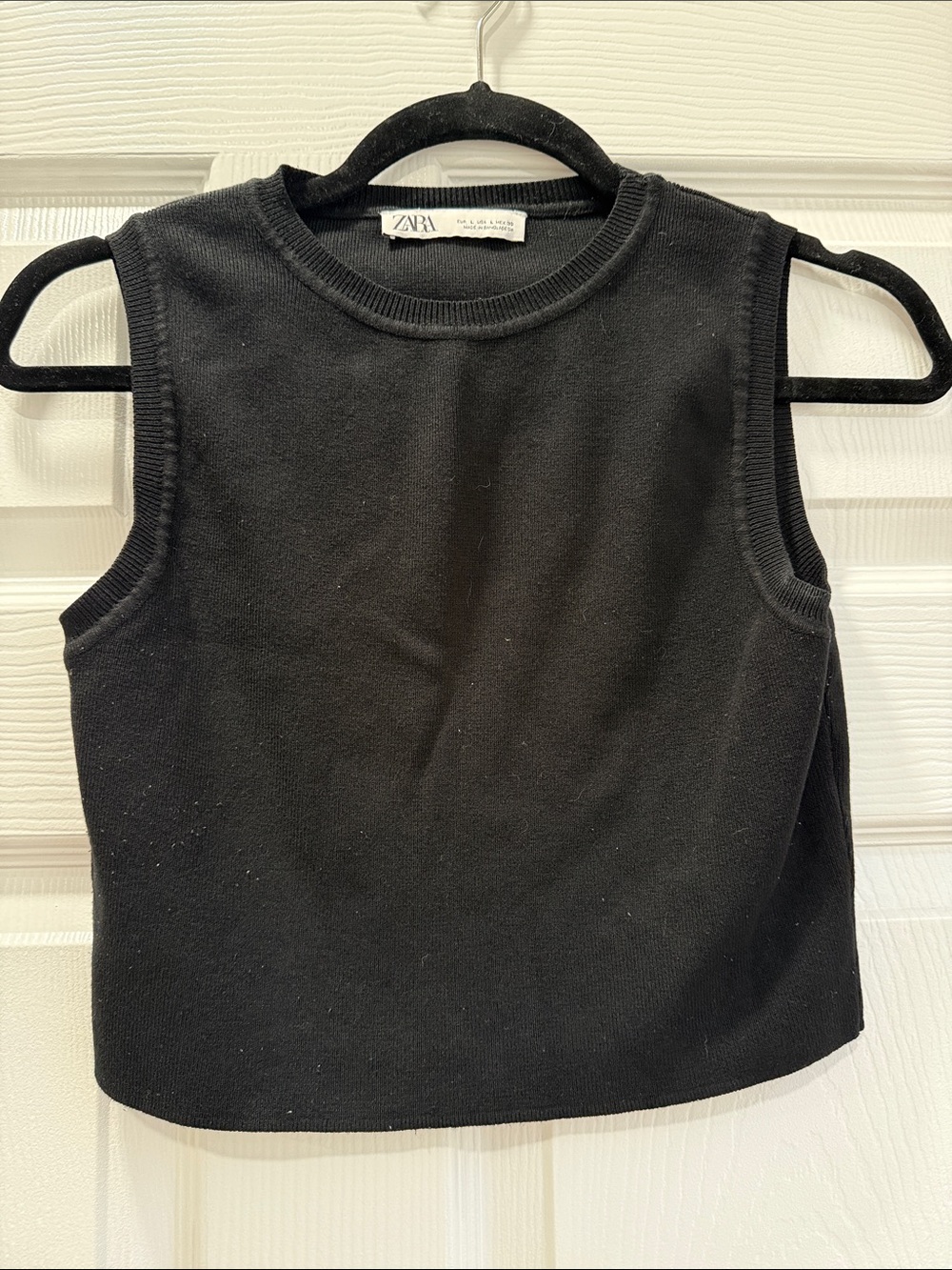 ZARA Black Ribbed Sleeveless Tank